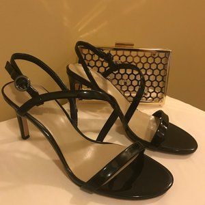 Enzo Angiolini Strapped Black Sandal  9 M